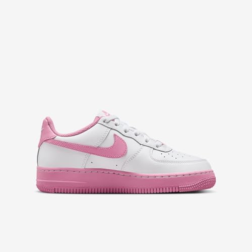 Nike Air Force 1 Low Grade School Lifestyle Shoes (White/Flamingo/Pink) (IB4411-100, Pink/White)3