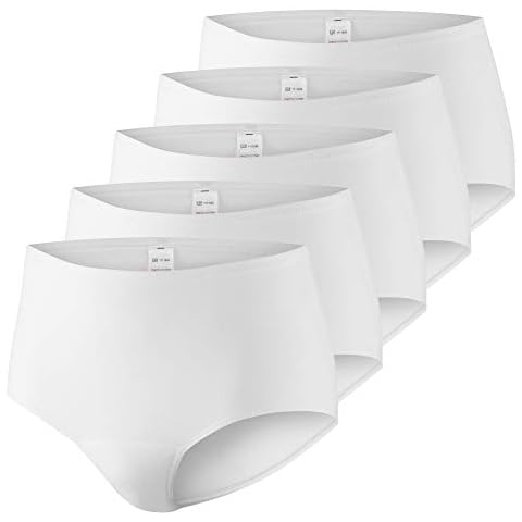 PROTECHDRY Washable Urinary Incontinence Cotton Maxi-Panties Underwear for women - BUY 4 GET 1 FREE (Small, WHITE) Cover