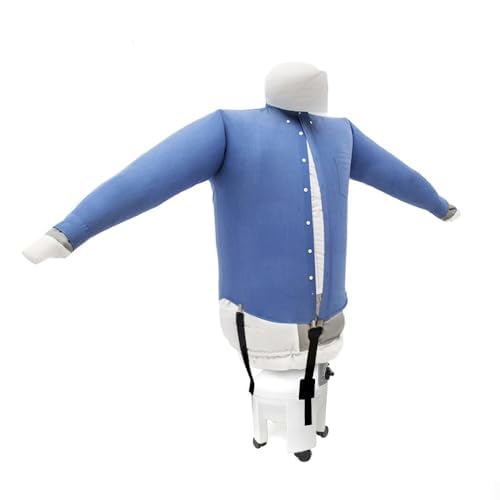 EOLO Stira Camicie SA02 INOX Asciuga Automatico Camicie Camicette Stiratrice Asciugatrice Omino Gonfiabile Ferro Stiro Verticale Robot 4 Ruote 2 Programmi Made in Italy Garanzia 5 Anni A++