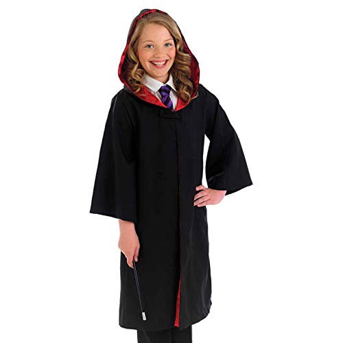 Fun Shack FNK3592M-US Kids Girls Boys Wizard Costume Robe Black Cape Kids Halloween Costume Medium thumb #3