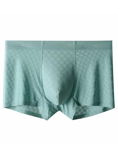 Mens Boxer Briefs Ice Silk Underwear Quick Dry Panties Soft Bikini Breathable Cheeky Seamless Underpants S-XL4