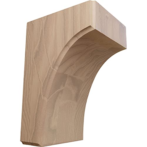 Ekena Millwork BKTW04X04X06CVGM Clarksville Wood Brackets, 3 1/2"W x 4"D x 6"H , Mahogany