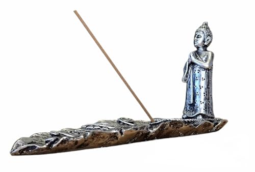 MFUNKE Räucherstäbchenhalter mit Buddhafigur und...