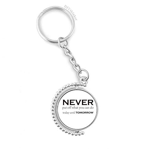 Key chain rotatif anneau keyholder à texte accessoire de rangement pour clés