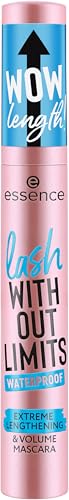 Image of essence | Lash Without Limits Extreme Lengthening & Volume Waterproof Mascara | Volumizing & Lengthening | Vegan, Cruelty Free & Paraben Free