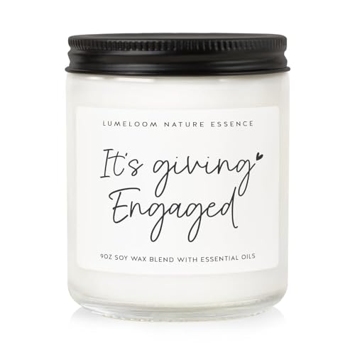 LUMELOOM Engagement Gifts for Couples 9oz Lavender Scented Soy Wax Candle