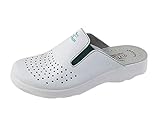  Ciabatte Sanitarie Uomo Fly Flot Ciabatta Sanitaria Elastici Bianco Bianche Bianca Blu Ospedale FLY FLOT Art 24182 (43, Blu)