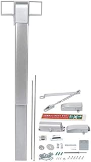 Stainless Steel Single Push Rod Lock, Gate Fire Escape Doors Lock Horizontal Push Bar Device Bar Exit Door Push Bar Panic Exit Device with Exterior Emergency Exit Bar Handle