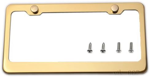 License plate framePlain Gold Stainless Steel License Plate Frame Holder