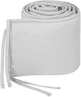 TILLYOU Nursery Mini Crib Bumper Pads for Baby Boys Girls, Silky Soft