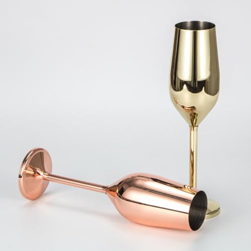 Copa de champán de acero inoxidable y vaso reutilizable para cócteles 5