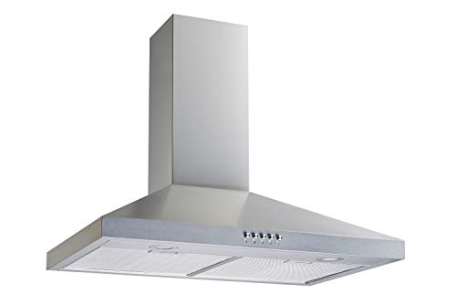 Winflo 36 In. Convertible Stainless Steel Wall Mount Range Hood With Mesh Filters And Push Button Control #TOP1