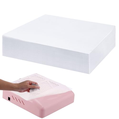 Grevosea - Grevosea 200 Sheets Nail Dust Collector Filter Paper Disposable Nail Dust Filters for Most of Nail Dust Collector Machine Nail Vacuum Dust Collector Nail Tech for Nail Salon Spa Home(White)