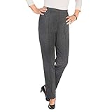 Schlupfkönigin, Damen Schlupfhose mit Anziehhilfe für Senioren, Seniorenhose in pflegeleichtem Jersey mit Dehnbund Farbe: Schiefergrau, Größe: 40