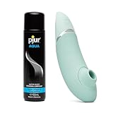Womanizer Next Sage 3D Pleasure Air Clitoris Sucker & Pjur Aqua Water Based Personal Lubricant 3.4 fl oz - Female Sex Toys Bundle