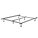Hercules Universal Heavy Duty Adjustable Metal Bed Frame with Double Rail Center Bar and 7-Locking Rug Rollers, Queen/Twin/Twin X-Large/Full/Full X-Large/King/California King, Black