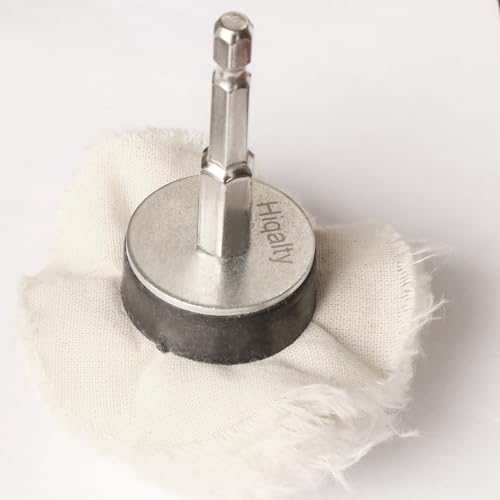 Hiqalty 8 Peças de Roda de Polimento para Broca, Kit de Polidor de Roda de Polimento com Eixos Sexta