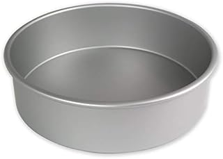 PME RND084 Anodised Aluminium Round Cake Pan 8 x 4-Inch Deep , Silver