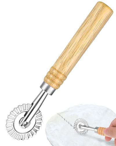 ZAMXHUG Ruota di Taglio Pastry - 1 PCS Ruota di Taglio Pasta Maker,Rullo di Taglio Biscotti in Acciaio Inox Strumenti di Cottura Casa e Cucina,per Pizza Pizzo Fare tagliatelle,in Lega di Zinco