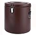 Baril à Double Isolation Baril à thé en Acier Inoxydable Commercial de Grande capacité Baril isolé Convient pour Les Restaurants Bar Scolaire (Color : Brown, Size : 30L)
