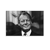 Willy Brandt Poster auf Leinwand, Wandkunstdruck, Foto, 