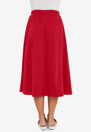 Jessica London Women's Plus Size Soft Ease Midi Skirt2