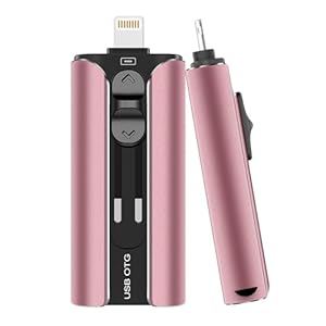 Memoria USB de 512 GB con certificación MFi para iPhone, memoria USB, memoria USB de alta velocidad para fotos, videos, almacenamiento externo para iPhone/iPad/Android/Laptop (rosa)