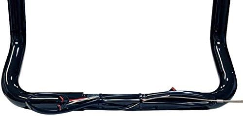 Miniatura 10 de Dominator Industries Perchas de gancho de carne negras de 1 14 pulgadas precableadas de 12 pulgadas compatibles con Harley-Davidson Bagger Touring