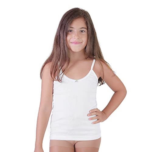 IRENE-Camiseta Interior Tirante Fino y Cuello Redondo-Niña-100% Algodón Peinado. (14/16 años) Cover