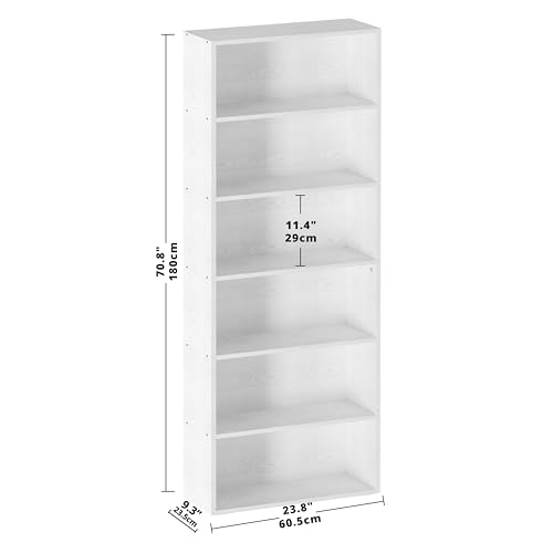 Image of IRONCK Bookshelves and Bookcases Floor Standing 6 Tiers Display Storage Shelves 70 in Tall Bookcase Home Decor Furniture for Home Office, Living Room, Bed Room