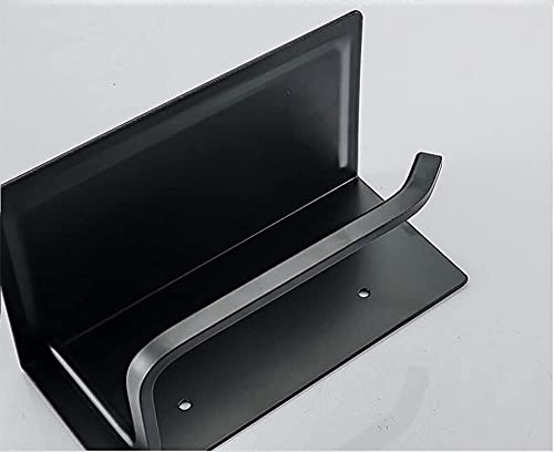 Soporte de papel higiénico contra caídas de objetos con estante de aluminio de pared 6