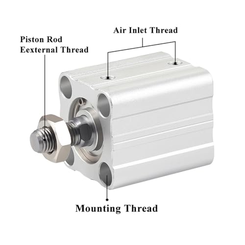 Cylindre pneumatique ACQ32 piston compact double effet filetage externe - 4