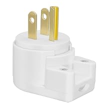 1 Pack 90 Degree Right Angle NEMA 5-15P Plug,US Canada Standard AC Power Connector, DIY Rewirable,12-Position Adjustable 1 Pack NEMA 5-15P Right Angle AC Plug