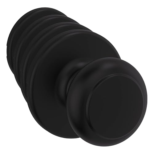 Image of Kwikset Cove Interior Passage Door Knob, Handle for Closet and Hallway Doors, Non-Locking Doorknob, Matte Black (Pack of 4)
