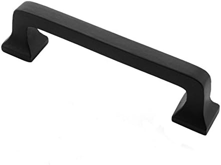 Iron Valley - 4" C2C Square Contemporary Cabinet Handle Pull - Solid Cast Iron (25 Pack)