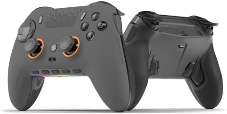 SCUF ENVISION PRO Wireless V2 (2025) PC Only Gaming Controller – Anti-Drift Thumbsticks – Five Remappable G-Keys – Remappable Back Paddles – Instant Triggers – Steel Gray