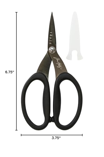 Tonic Studios PC-817 Tim Holtz Small Titanium Scissors - 7 Inch Mini Snips With Micro Serrated Blade - Non Stick Craft Tool thumb #7