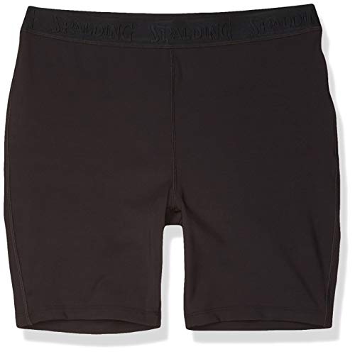 Spalding Women's Athletic Reflective Bike Short, Black, M