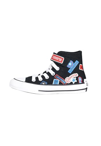 CONVERSE Baskets Ctas 1 V Hi Enfant Fille Noir avec imprimé Allover, multicolore, 30 EU