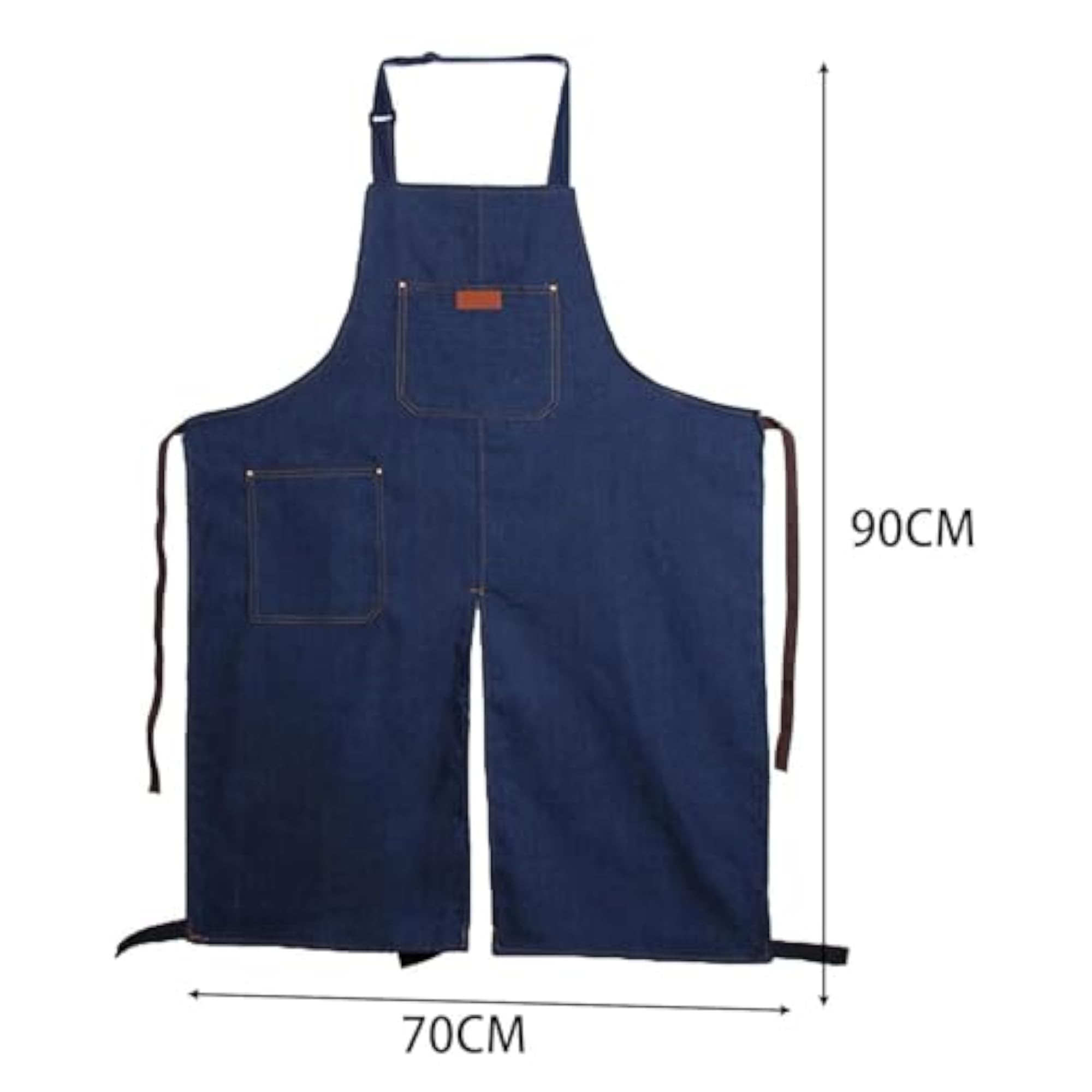 Pottery Denim Split Leg Apron for Crafts and Garden