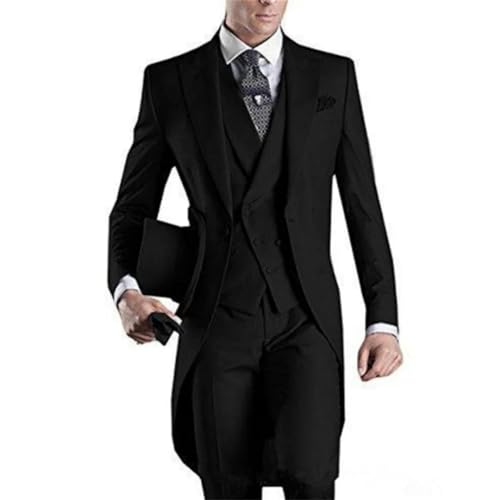Men Made White/Black/gray9/Burgundy Tailcoat Party Prom Groomsmen Suits for Wedding Tuxedos Jacket+Pants+Vest2
