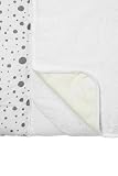 Meyco 428055 3-klinowa mata do przewijania ze zdejmowaną poszewką frotte, DOTS, biała