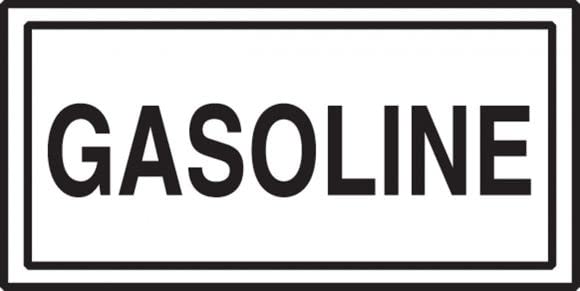 PVC Waterproof Sticker|Gasoline White PVC Sticker|Size: 320mm X 230mm