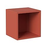 caesaroo cubo da parete colore corallo con 1 vano serie lisbona - corallo