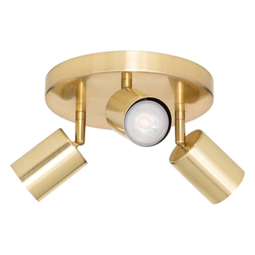 Plafonnier 3 spots orientables doré Vico pour éclairer les zones sombres