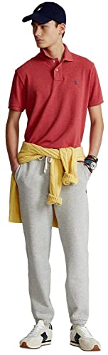 Image of Ralph Lauren Men's Classic Fit Mesh Pony Logo Polo Shirt (M, RedHtr)