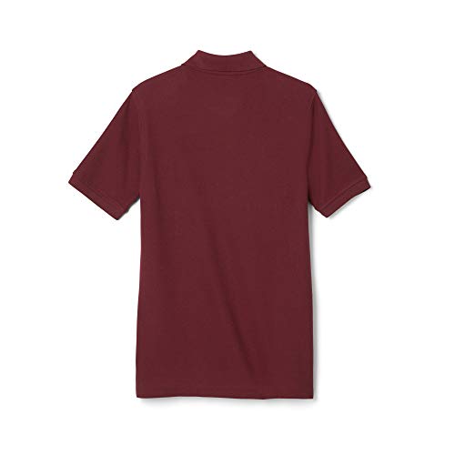Image of French Toast School Uniform Unisex Short Sleeve Pique Knit Shirt, Burgundy 31953-18