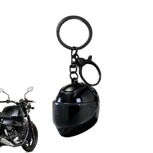 Bsbkoj Mini breloczek na kask, sportowy brelok do kluczy, uchwyt 2,4 x 5,4 cm z blaskiem, trwały dodatek, uchwyt na klucze w 3D, pierścień motocyklowy dla chłopców i miłośników jeźdźców i