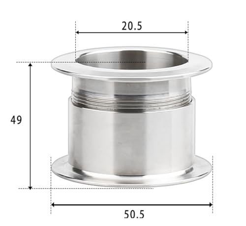 Double collier à clipser inox 304 de 19mm pour finition de cloison - 3