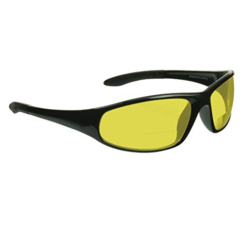 Image of proSPORT Yellow Bifocal Safety Glasses z87 for Men and Women for Night Driving and Riding